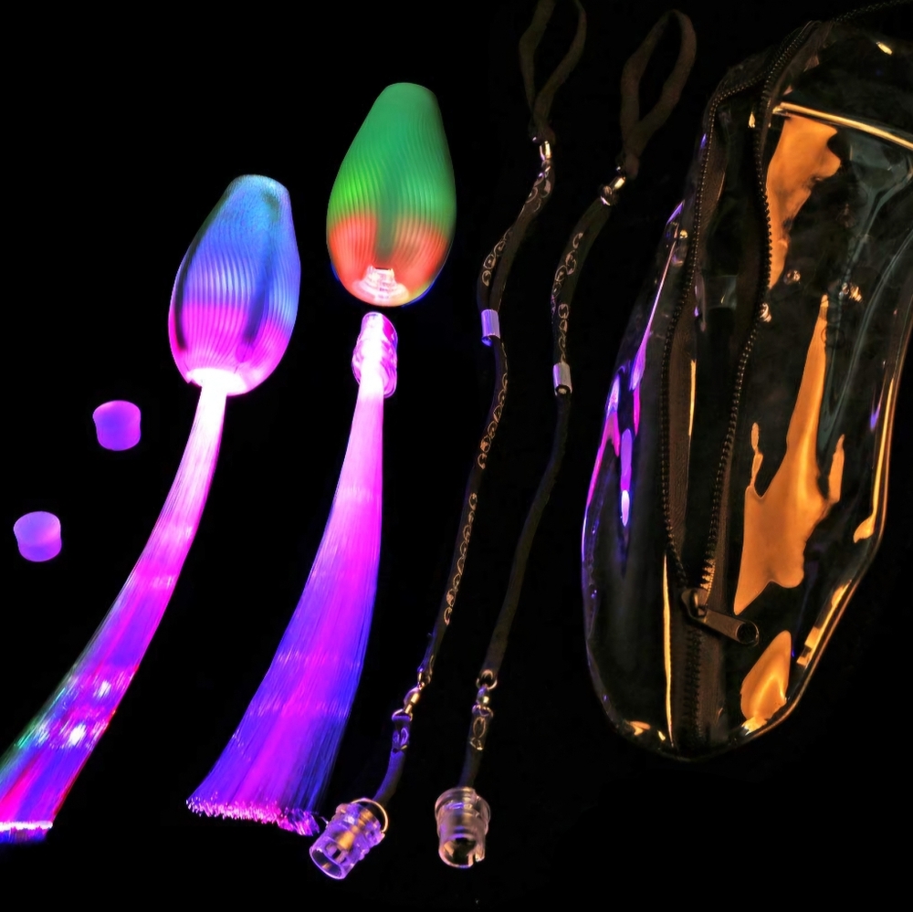 Speevers LED fiber optic comet tail poi flow performance dance prop